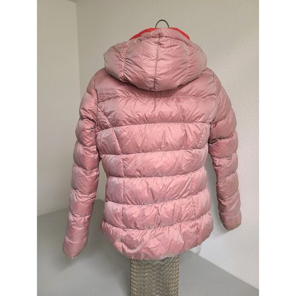 Eddie Bauer Goose Down 550 Pink Red Puffer Coat SMALL Petite Ski Winter Snow S - Picture 3 of 8